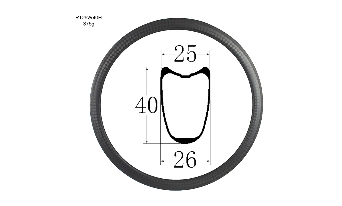 2024 high quality cheap-road-bike-rims carbon road rim RT26W40H 